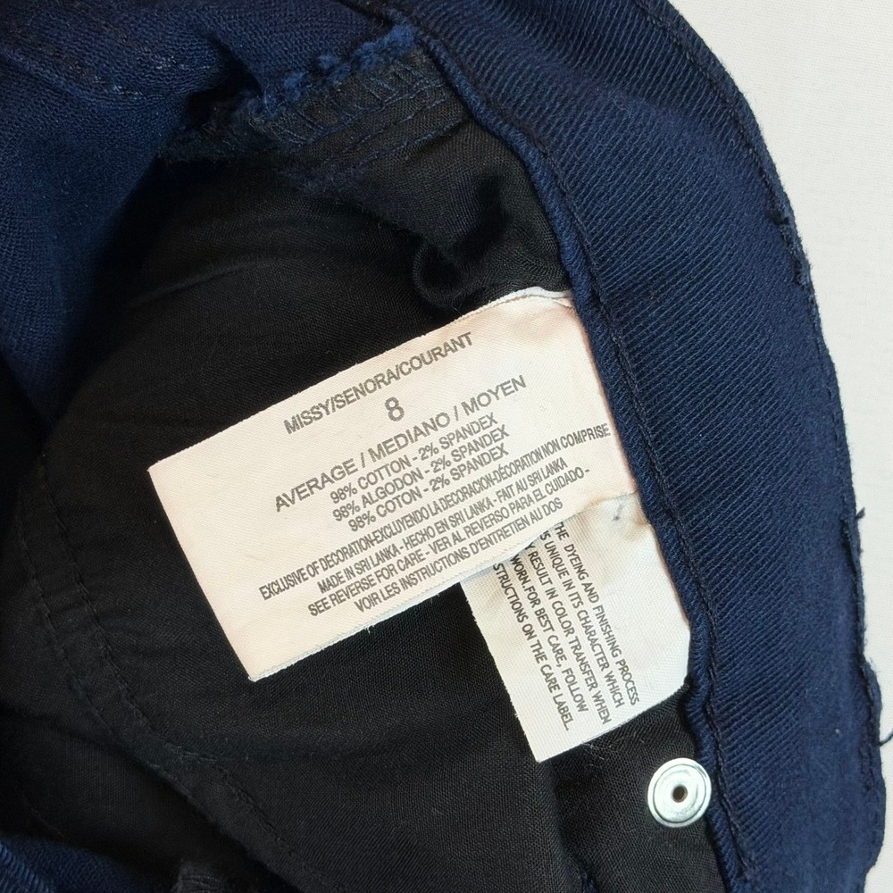 🔴 Gloria Vanderbilt  Size 8 Classic Fit Navy Blue Jeans Women's - Picture 9 of 10